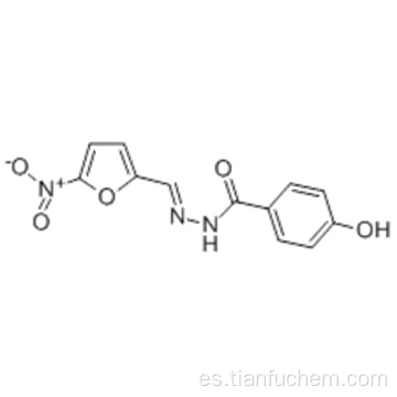 Ácido benzoico, 4-hidroxi, 2 - [(5-nitro-2-furanil) metileno] hidrazida CAS 965-52-6